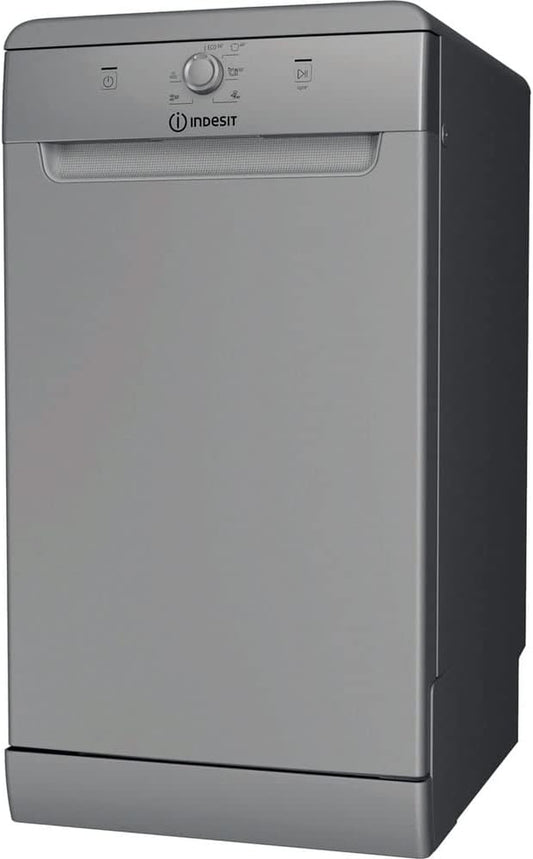 Indesit DSFE 1B10 S Lave-Vaisselle Autonome 10 Places A+ - Lave-Vaisselles (Autonome, Argent, Compact (45 Cm), Argent, Boutons, Rotatif, 1,3 M)