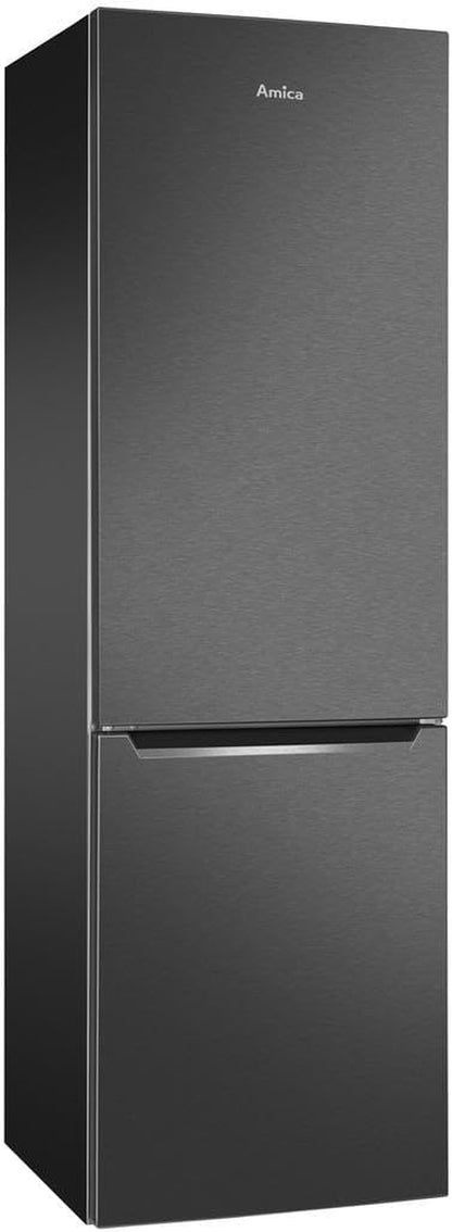 Amica KGCL 387 150 S Stand Kühl-Gefrierkombination, 55 Cm Breit, 262 L, Automatische Abtauung, Frostcontrol, Superkühlen, Vitcontrol, Edelstahl Schwarz
