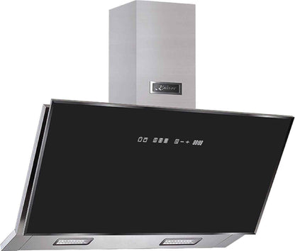 at 9430+Tuyau. Hotte Aspirante 90 Cm, Verre, 3 Niveaux De Puissance, 1250 M³/H, Hotte Avec Minuterie, Hotte À Recyclage D'Air, Vainqueur Du German Brand Award 2018