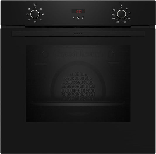 Neff B1CCC0AK0 N90 A+ Einbaubackofen, 60 Cm Breit, 71 L, Led-Display, Grill, Circotherm, Kindersicherung, Schwarz/Edelstahl
