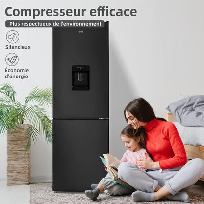Réfrigérateur Congélateur Bas FBM228NE4DE 231L (161 + 70) Froid Ventilé, No Frost, Acier Inoxydable Noir, Portes Réversibles, 42 Db, 12 Ans De Garantie Sur Le Compresseur