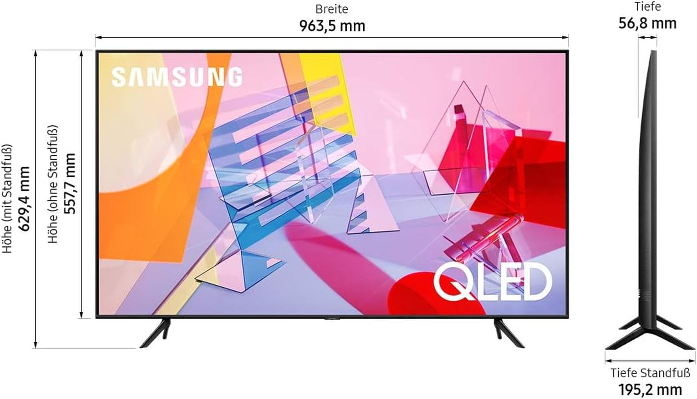 GQ43Q60TGUXZG TV QLED EEC 108 Cm (43 Pouces) DVB-T2, DVB-C, DVB-S, UHD, Smart TV, Wi