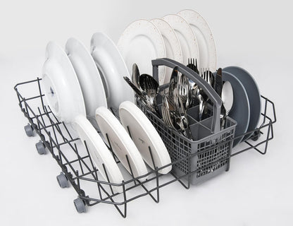 Respekta Lave-Vaisselle Entièrement Intégré 60 Cm / Lave-Vaisselle Encastré Avec Panier À Couverts / 4 Programmes / Départ Différé / 12 Couverts / GSP60VV / Silencieux 49 Db