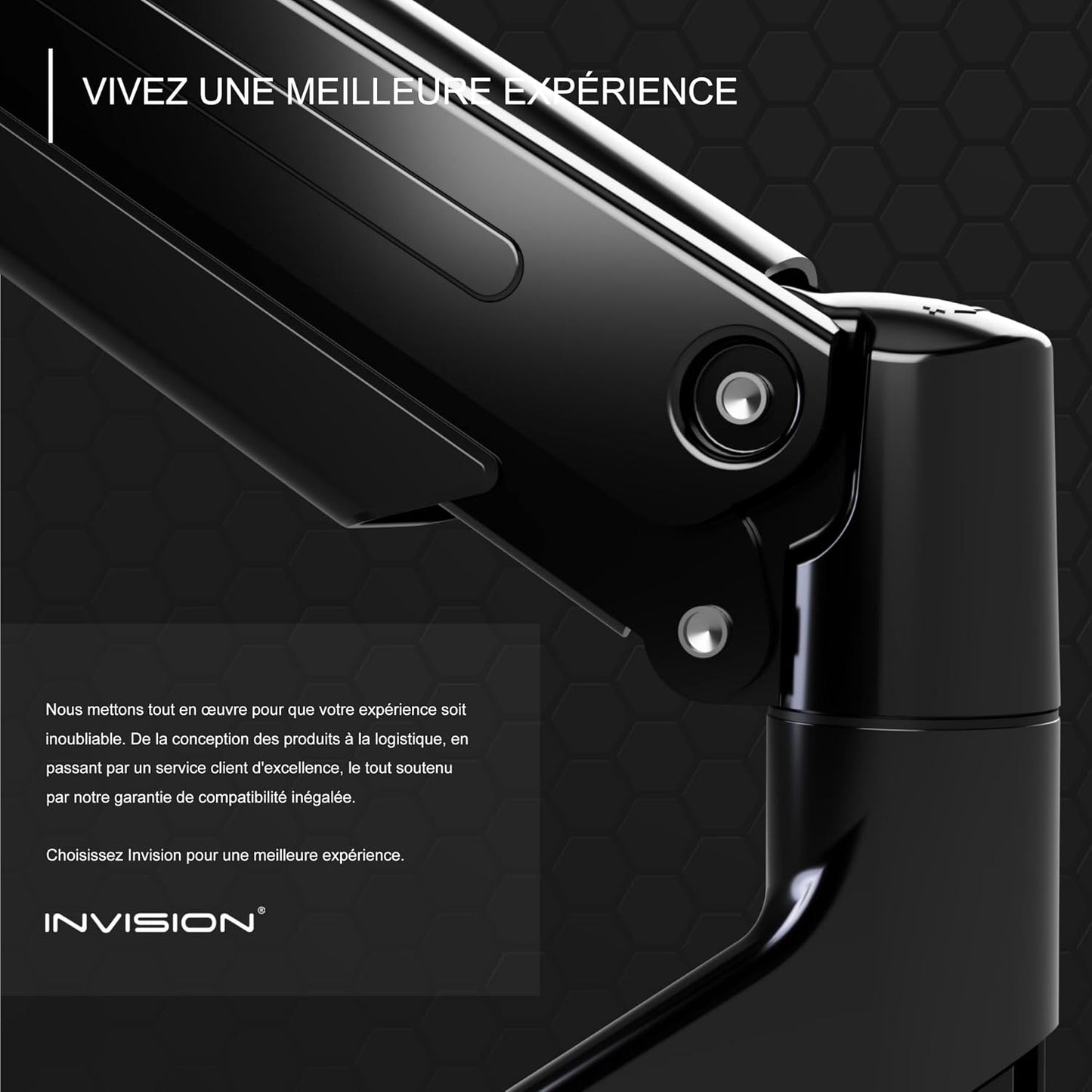Support PC Ecran Bras Pour Écrans 24"-40" VESA 75/100Mm Pince De Bureau Ergonomique Réglable En Hauteur 2-15Kg (MX450)