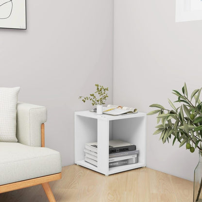 Table D'Appoint Table Basse Table De Canapé Bout De Canapé Armoire D'Angle Salle De Séjour Salon Intérieur Blanc 33X33X34,5 Cm Aggloméré
