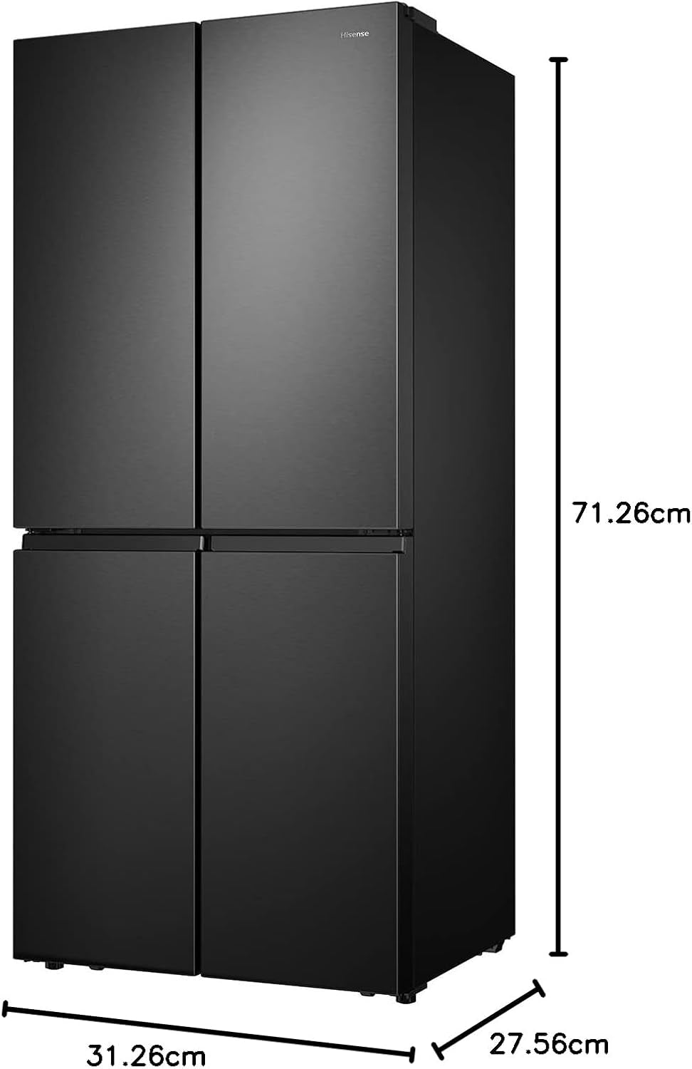 Hisense RQ563N4SF2 Frigo Américain Autoportante 454 L F Noir