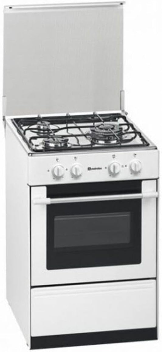 Meireles G 1530 DV W NAT Cuisinière Blanc Cuisinière À Gaz - Fours Et Cuisinières (Cuisinière, Blanc, Rotatif, Acier Inoxydable, En Haut Devant, Émail)