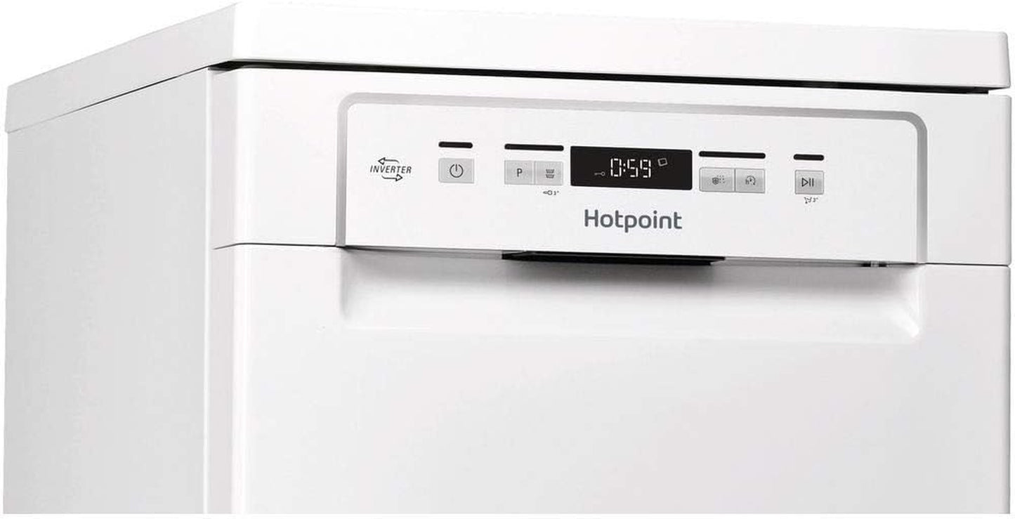 Hotpoint HSFC 3T127 C Lave-Vaisselle Autonome 10 Places A++ - Lave-Vaisselles (Autonome, Compact (45 Cm), Blanc, Blanc, Tactil, LED)