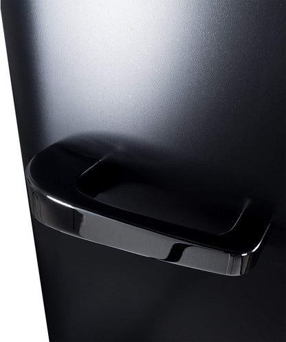 / RETRO FRIDGE 150 Silver/Réfrigérateur Noir Avec Poignée Argent Et Congélateur 281L / 102W, Faible Consommation, 150 Cm, 3 Étagères, Régulateur De Température, 60X60X150 Cm
