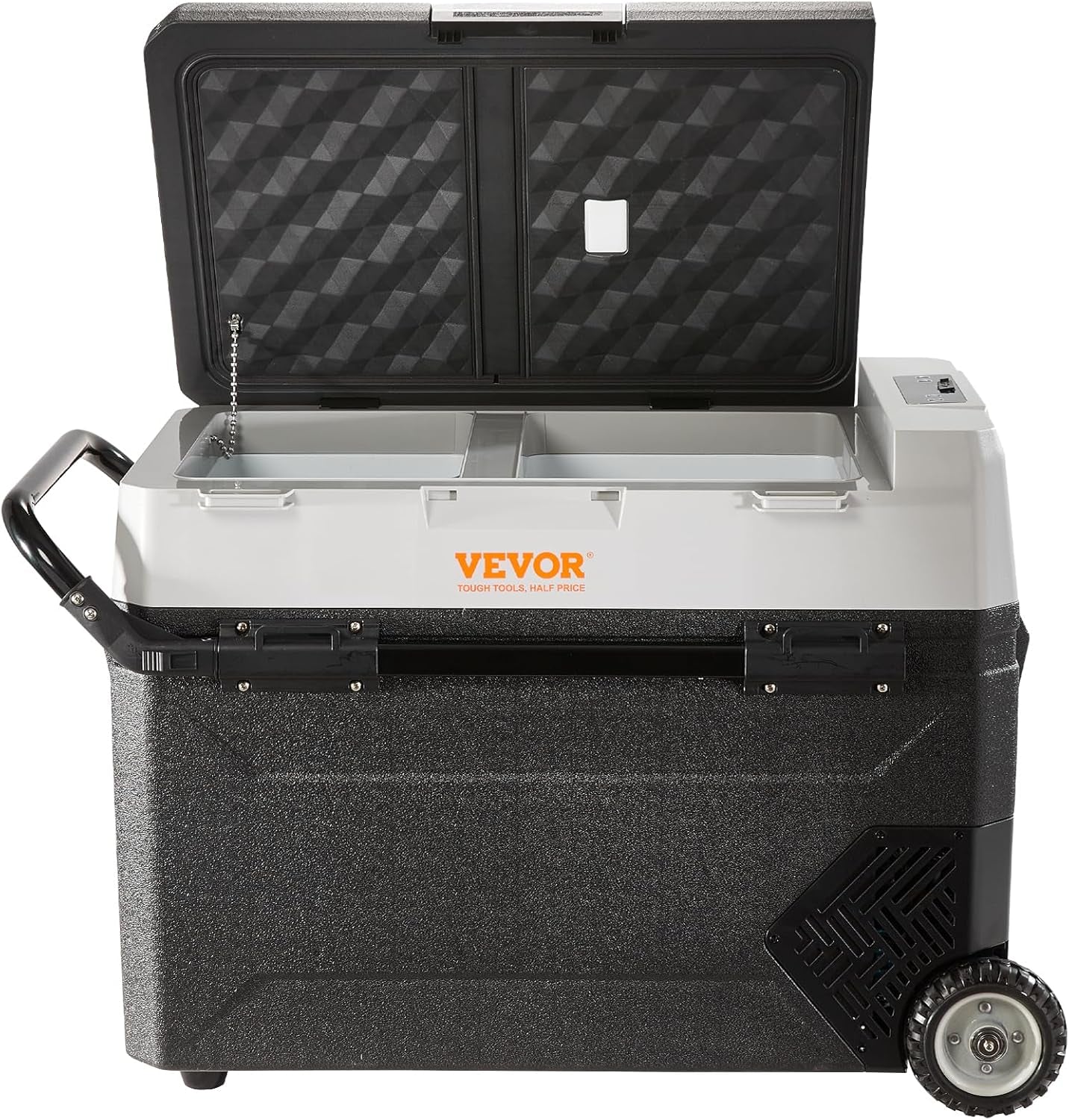 Glacière Électrique Portable De 38 L Réfrigérateur De Voiture Portable 12/24 V CC 100-240 V CA Frigo Voiture Double Zone 0,708 Kw.H -20 °C À 10 °C Réglable Congélateur Pour Camion Bateau Camping