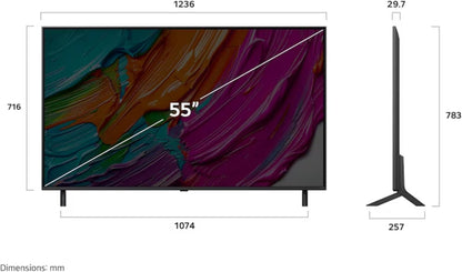 LG TV QNED AI 2025 | 55QNED8E | 55'' (139Cm) | 4K UHD | HDR10 | Webos 25 | Télécommade AI Magic Remote | Alexa, Google Assistant | Netflix Disney+ CANAL+ Prime Video | Airplay 2 | Luminosité Éclatante