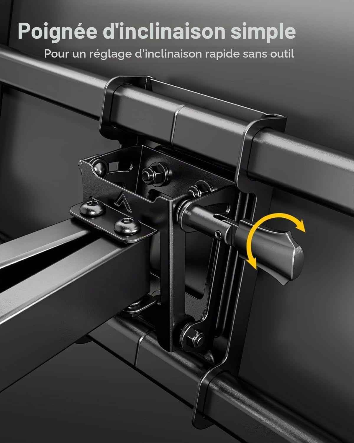 Support TV Mural 37~90",VESA 600 X 400Mm Max, Charge Jusqu'À 75Kg | Support De Téléviseur Mural, Accroche TV Mural, Modèle Mural À Bras Oscillants, Pivotant Et Inclinable