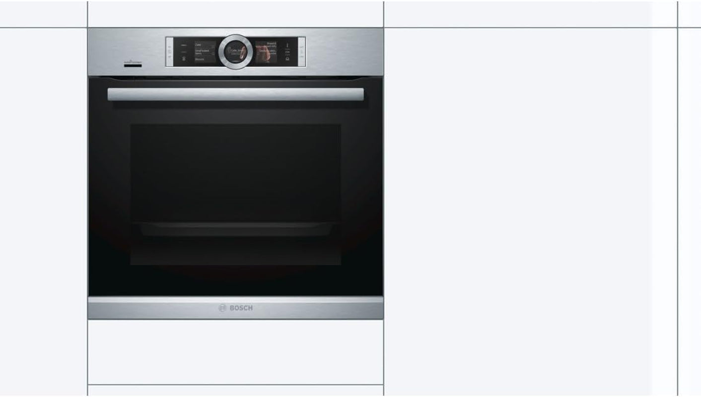 Four Encastrable Pyrolyse  HRG6769S6 - Four Multifonction Chaleur Tournante Ou Pulsée / 71 Litres / Classe a / Inox / Rails Télescopiques / Injection De Vapeur / Porte Froide (4 Vitres)