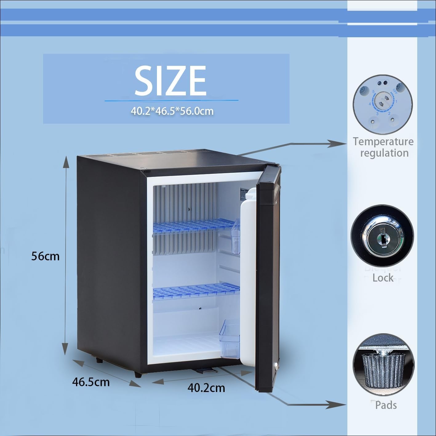 Frigo 12V 220V, 40L, Frigo 12V Camping Car, Frigo Caravane Pour Camping, Déplacements En Voiture, Bureau Et Maison, Noir
