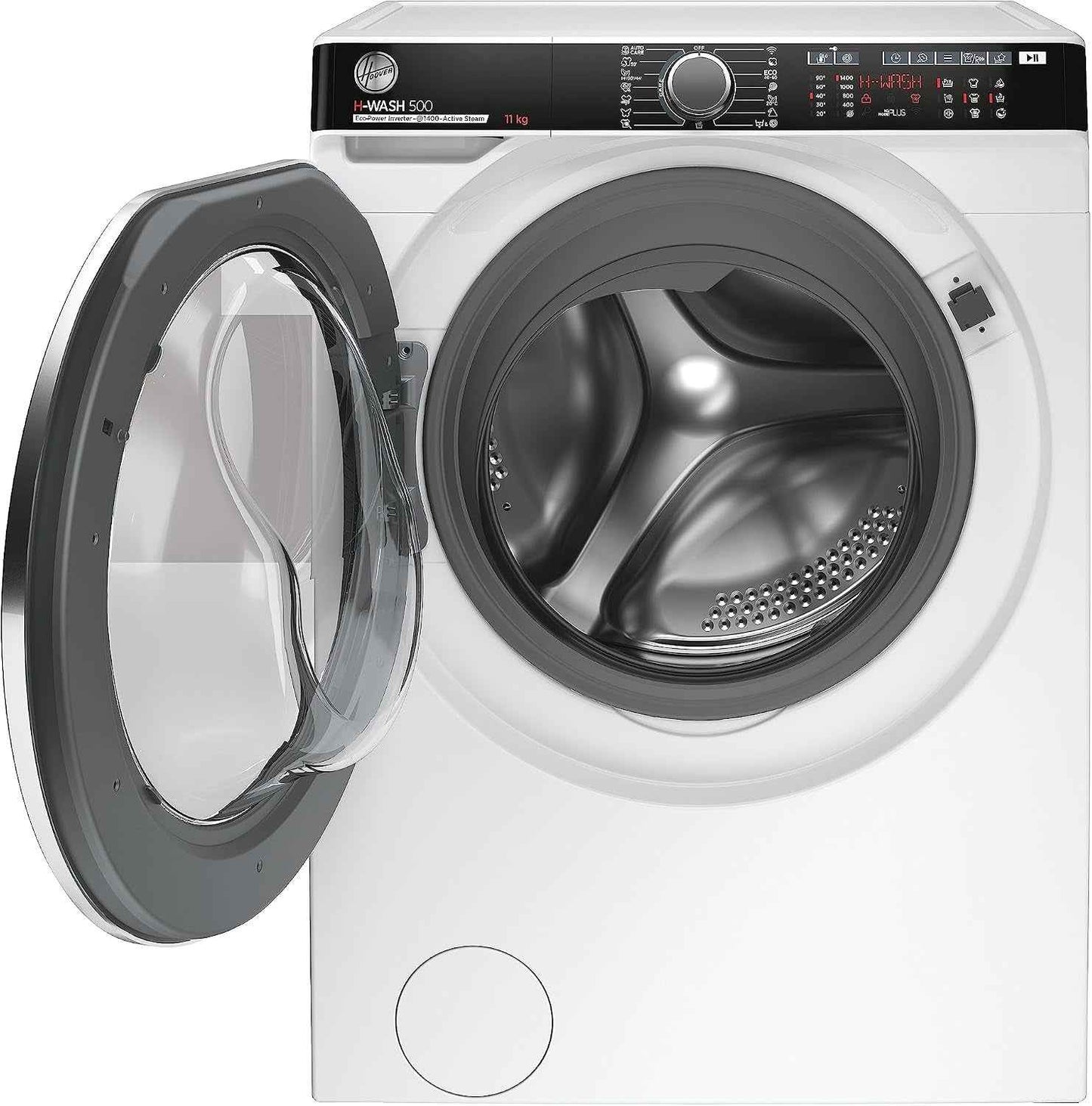 H-WASH 500 HWP 411AMBC/1-S Machine À Laver, Classe D'Efficacité Énergétique A, Capacité 11 Kg, Moteur Eco-Power Inverter, Système Power Care, Système Activesteam/Hon, Wi-Fi + Bluetooth