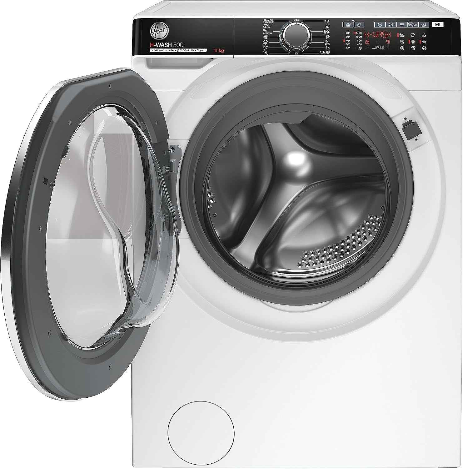 H-WASH 500 HWP 411AMBC/1-S Machine À Laver, Classe D'Efficacité Énergétique A, Capacité 11 Kg, Moteur Eco-Power Inverter, Système Power Care, Système Activesteam/Hon, Wi-Fi + Bluetooth