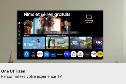 TV 85 Pouces Crystal UHD 85U8075F 4K Smart TV, Bluetooth, Wifi, Airplay, Crystal Processor 4K, HDR, Q-Symphony, Knox Security, Gaming Hub, Bixby, Applications Opérateurs Intégrées