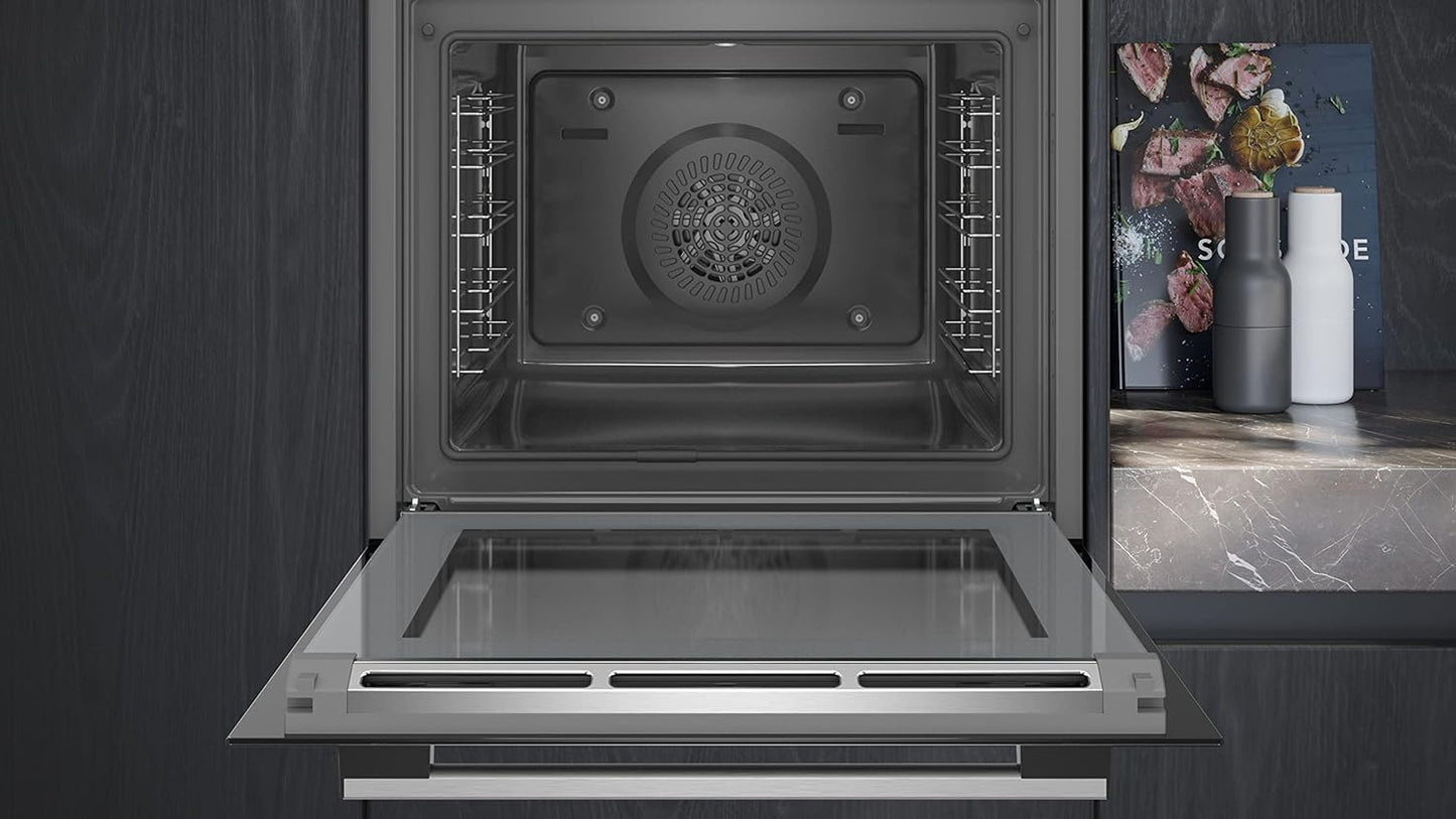 PQ211KA10 Iq300 Cuisinière Céramique (Contrôlée) - Largeur : 59,4 Cm - Four Propre Sans Effort Avec Aktiveclean - Cuisson À Air Chaud 3D - Cuisson Sur 3 Niveaux - 10 Programmes Automatiques