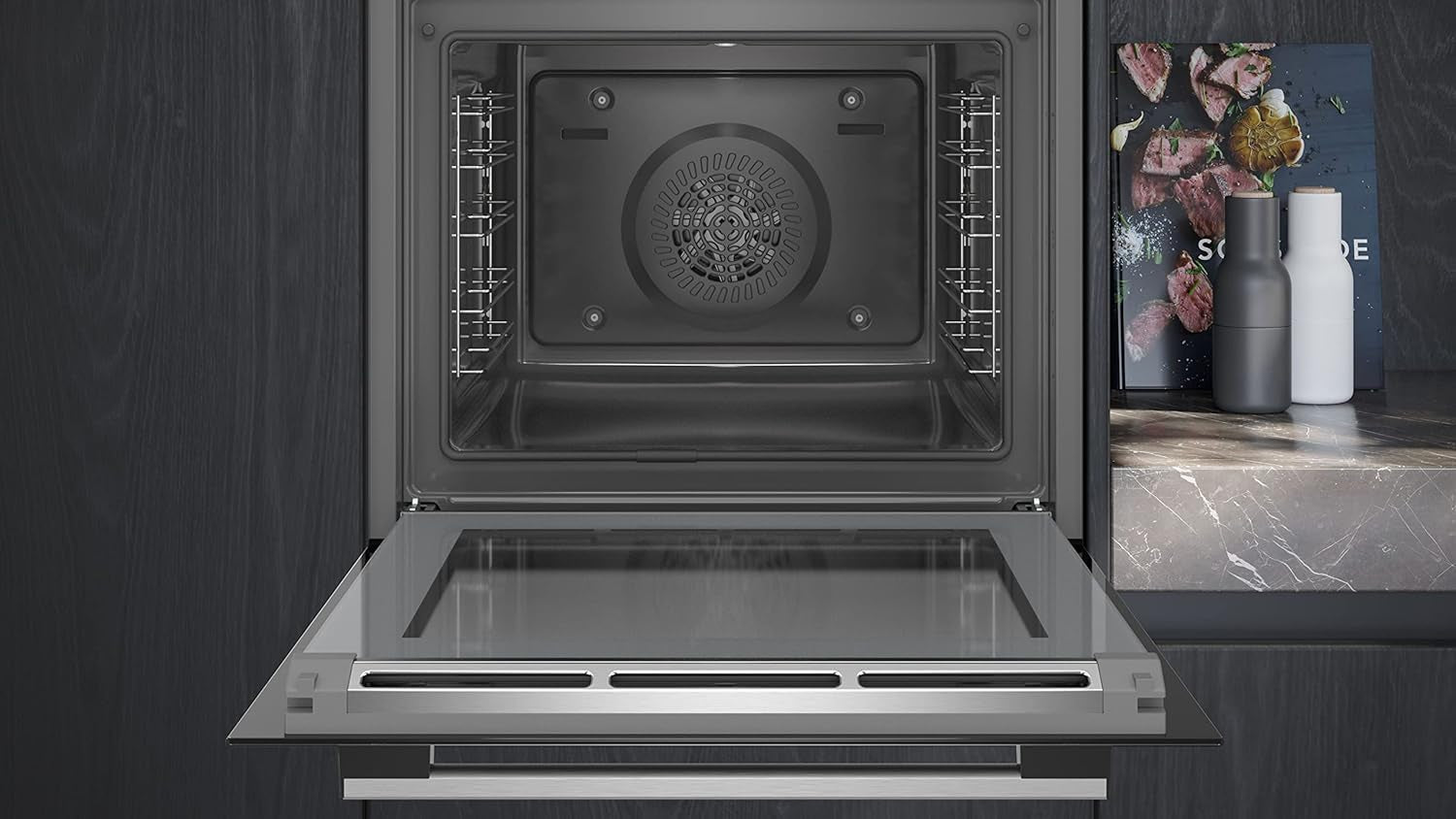 PQ211KA10 Iq300 Cuisinière Céramique (Contrôlée) - Largeur : 59,4 Cm - Four Propre Sans Effort Avec Aktiveclean - Cuisson À Air Chaud 3D - Cuisson Sur 3 Niveaux - 10 Programmes Automatiques