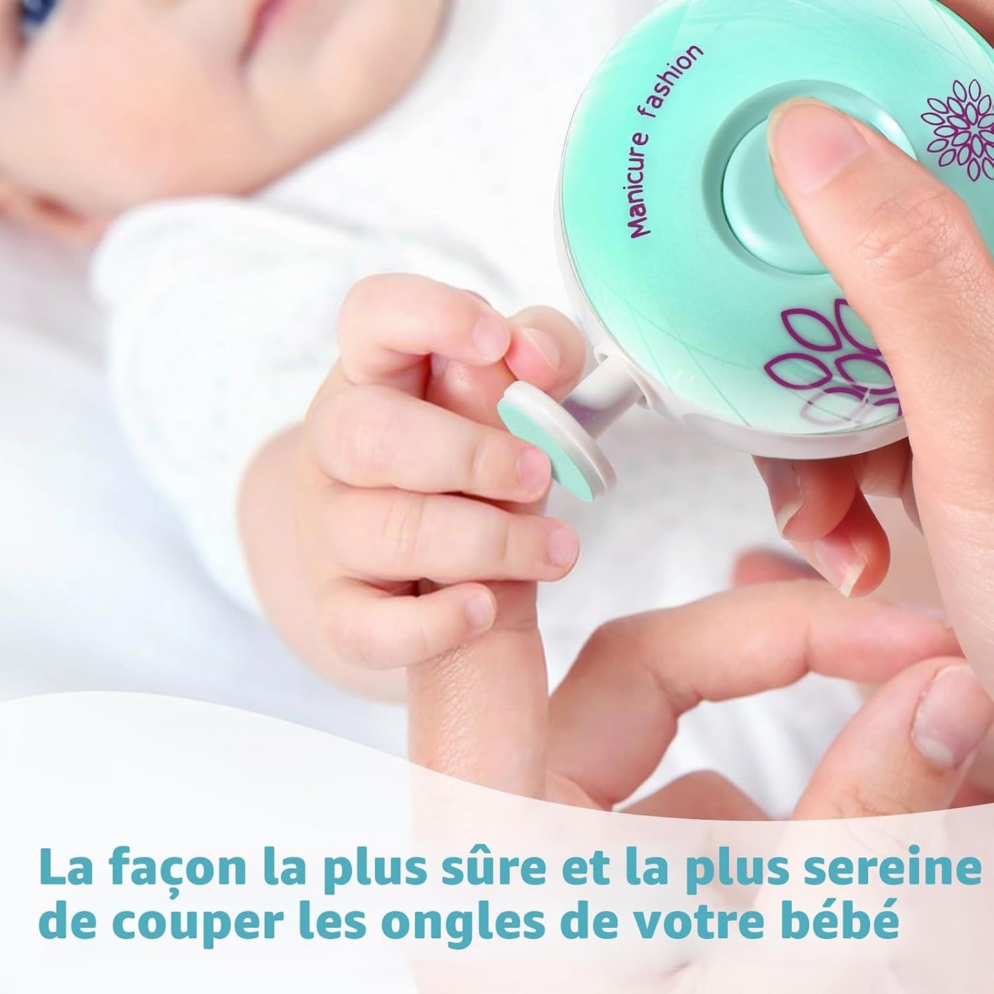 Lime Ongle Bebe, Lime a Ongle Electrique Bebe 6 En 1 Pour Enfants De Tous Âges, Vert | Faible Bruit, Pour Nouveau-Nés, Bébés, Enfants Et Adultes, Pour Le Soin Quotidien Des Ongles, Compacte Et Portable, Verte