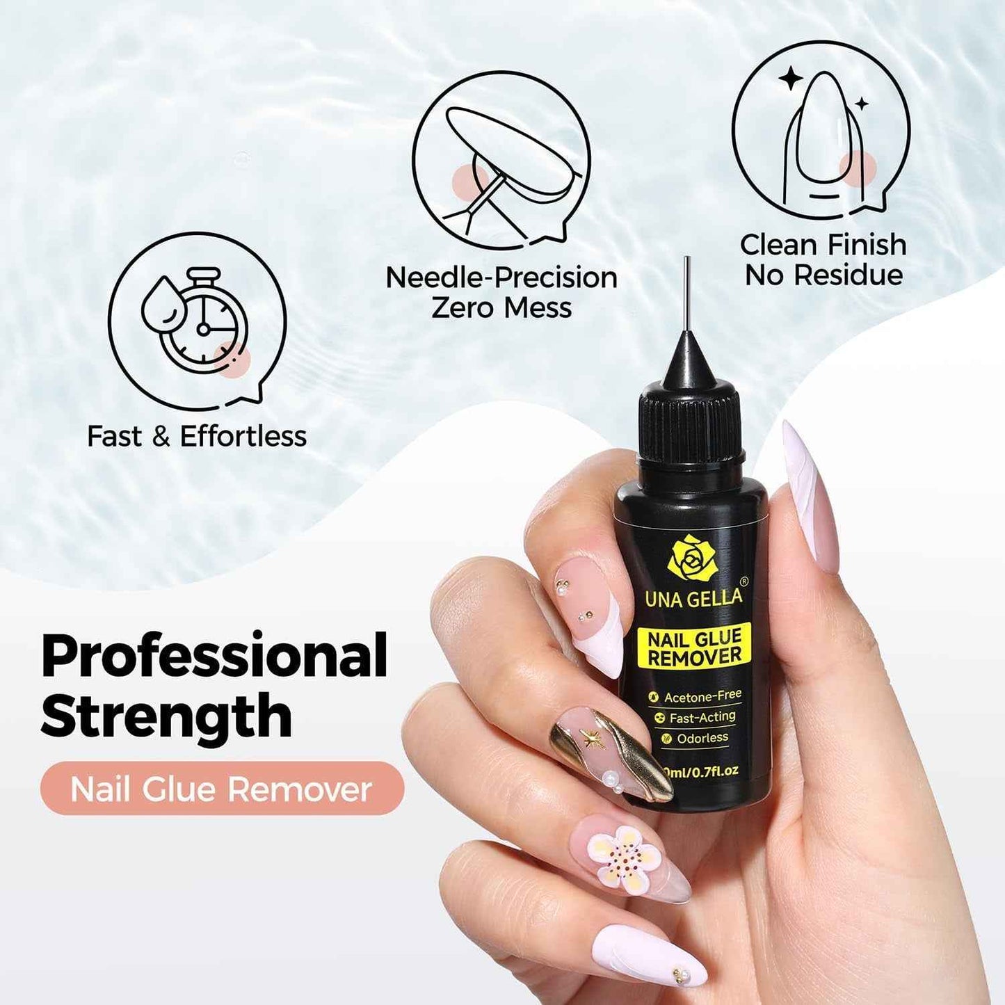 Dissolvant Pour Colle À Ongles Pour Faux Ongles, 20 Ml Dissolvant Pour Colle À Ongles En Gel Sans Acétone Pour Faux Ongles, Produit De Manucure DIY