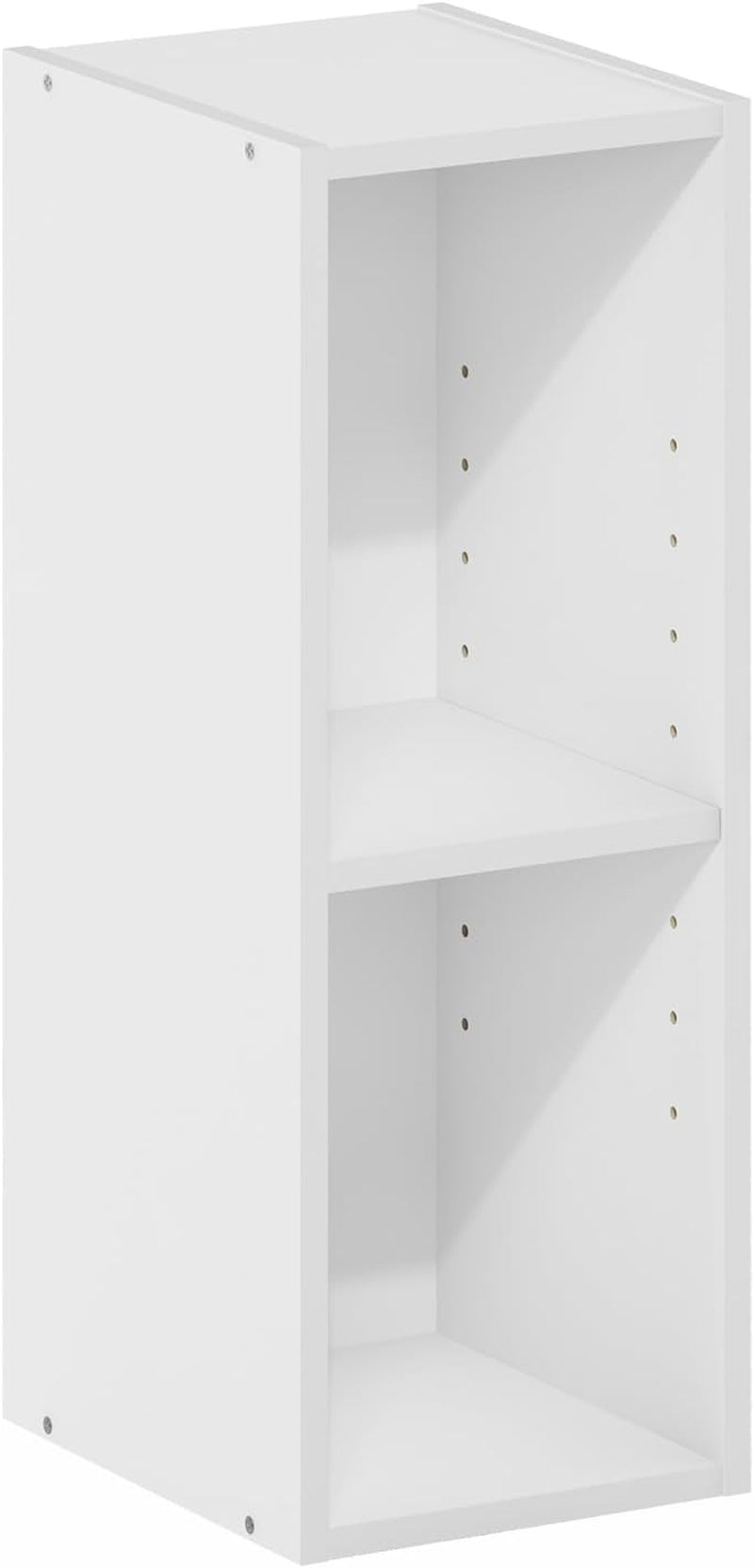 Fulda Étagère À Livres, Bibliothèque Étroite À 2 Niveaux, Bibliothèque Avec Étagère De Rangement De 20.3 Cm De Largeur, 23.6 X 20.1 X 53.9, Pour Salon, Chambre, Bureau À Domicile, Blanc
