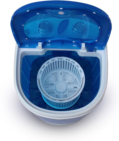 Camp Mini Machine À Laver Portable Avec Essorage, Camping, Capacité 3Kg De Linge, Idéal Pour Voyages, Caravanes Et Camping-Cars, Petite Laveuse, Faible Consommation D'Eau Et D'Énergie, WM1111