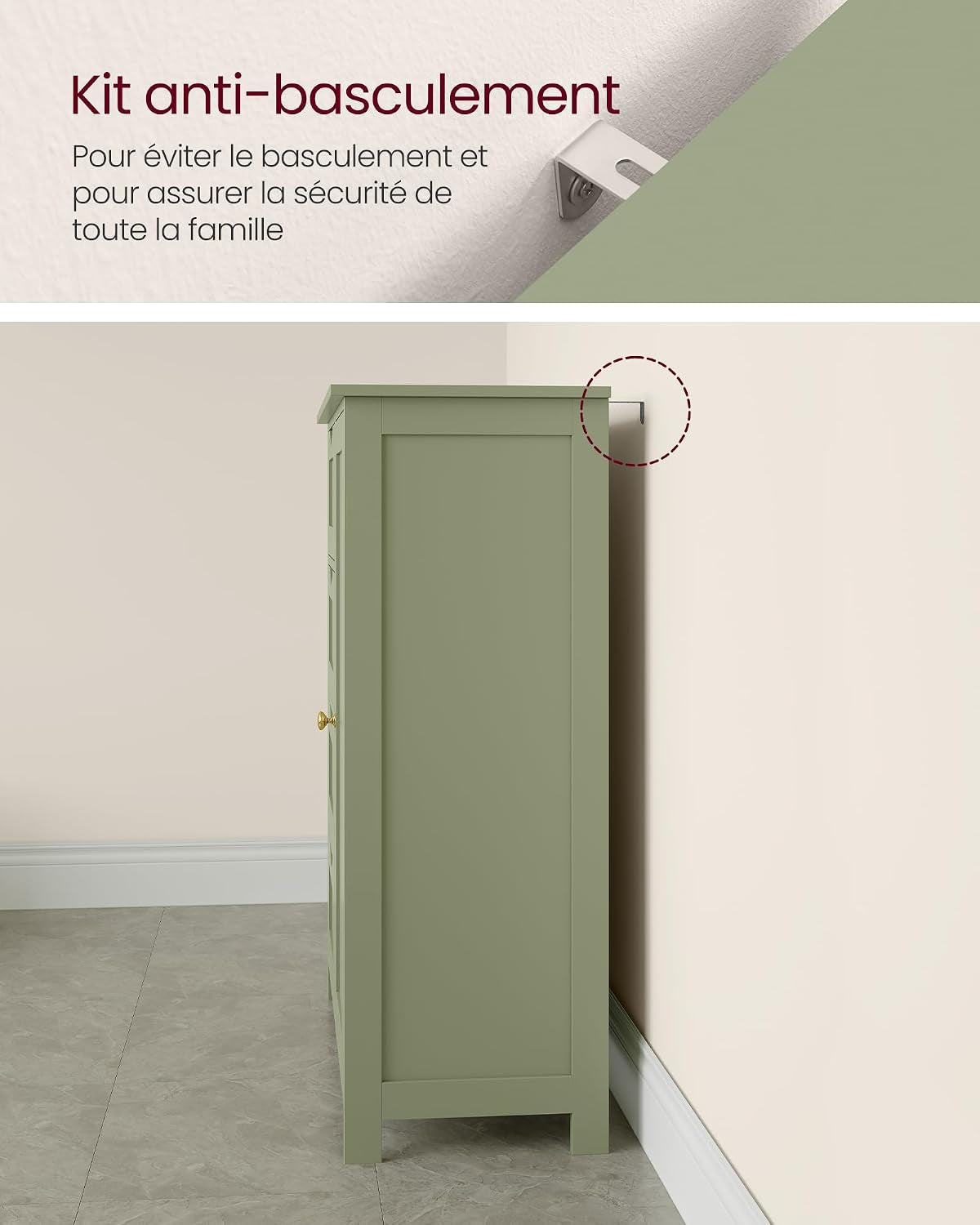 Meuble Salle De Bain Rangement, Armoire Gain De Place, Commode, Avec 4 Tiroirs, Placard Avec Porte, Étagère Réglable, 30 X 55 X 82 Cm, Vert Forêt LHC041C02