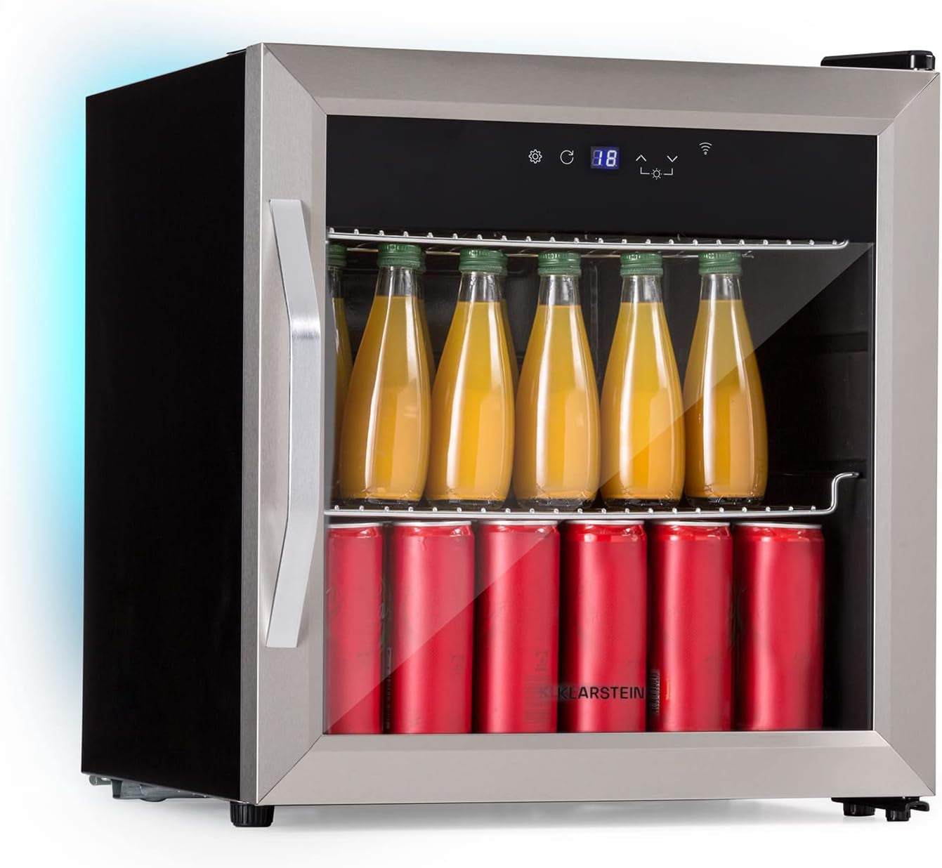 Mini Frigo De Chambre, Frigo À Bière, Mini Bar, Refrigerateur Aliments, Boissons, Contrôle Iot/App, Petit Réfrigérateur Camping Silencieux, Frigo Cosmetique, Etagères Amovibles, 0-13°C, 50L