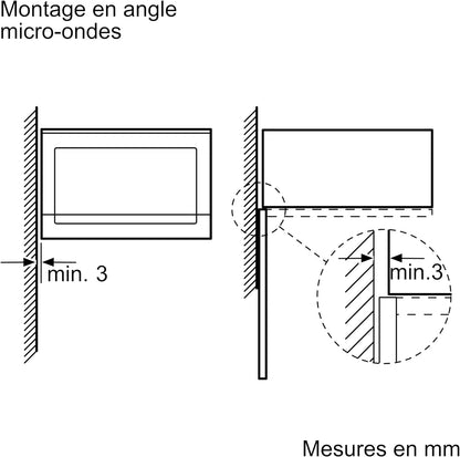 BFL554MB0 - Série 6 - Micro-Ondes Intégrable, 59 X 38 Cm, 25 Litres, Noir