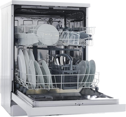 Respekta Lave-Vaisselle Autonome 60 Cm Blanc / Lave-Vaisselle Avec Panier À Couverts Flexible / 5 Programmes / Départ Différé / 12 Couverts / GSPS60V / Silencieux 52 Db