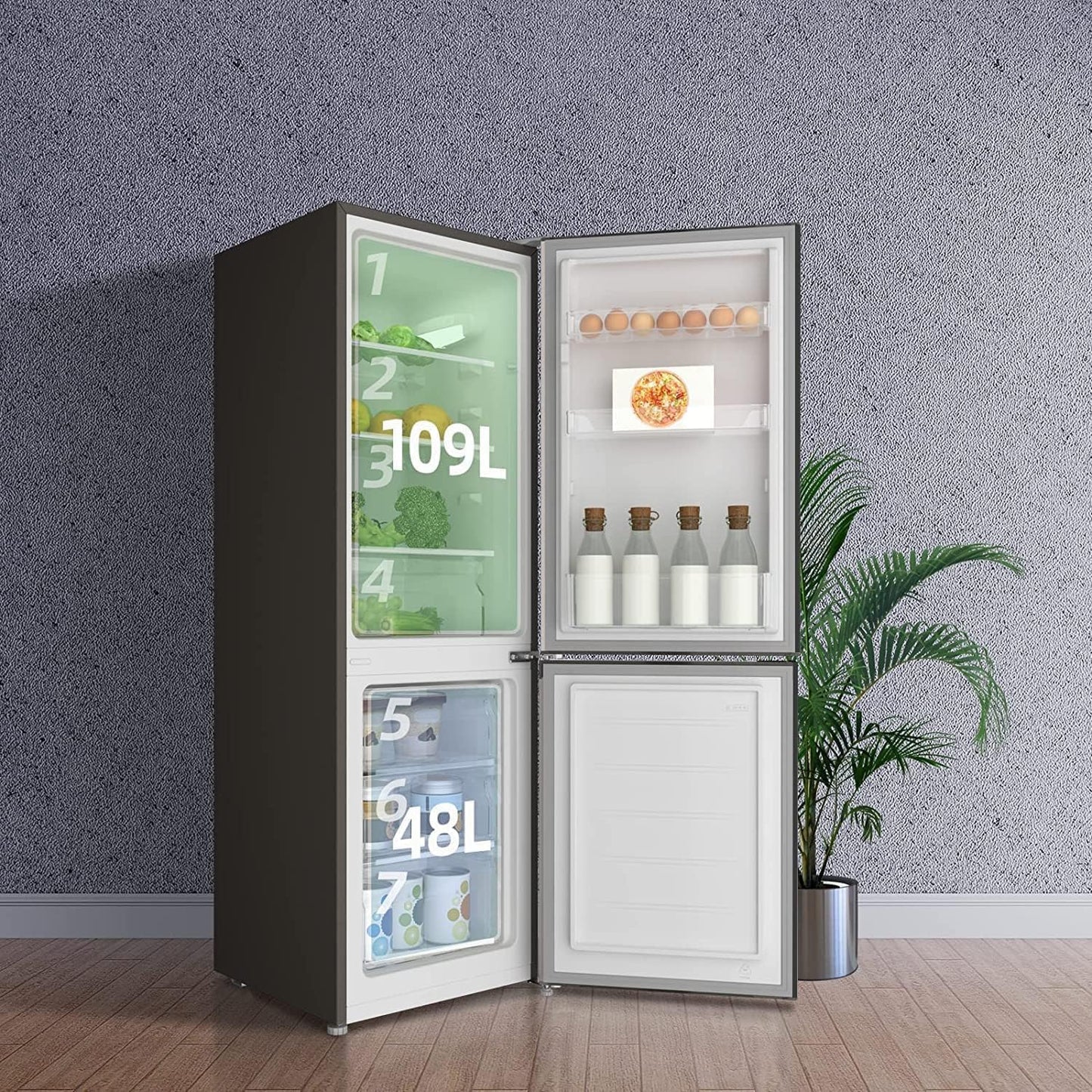 Réfrigérateur Congélateur Bas FBM157L42 157L (109+48), Largeur 47Cm, Low Frost, 39 Db, Portes Réversibles, 12 Ans De Garantie Sur Le Compresseur