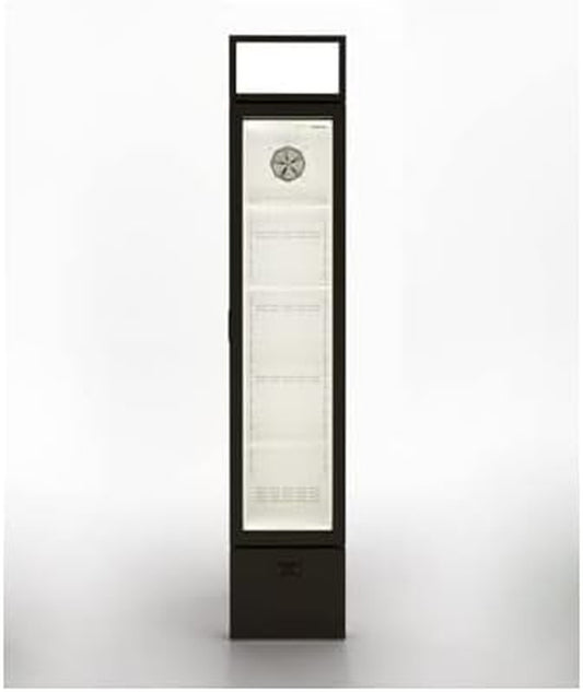 ICESHOP ARV 165 Frigo Vitrine À Boissons Armoire Réfrigérée,1 Porte Vitrée, Frigo Professionnel 160L - 360X400X1867Mm, Blanc