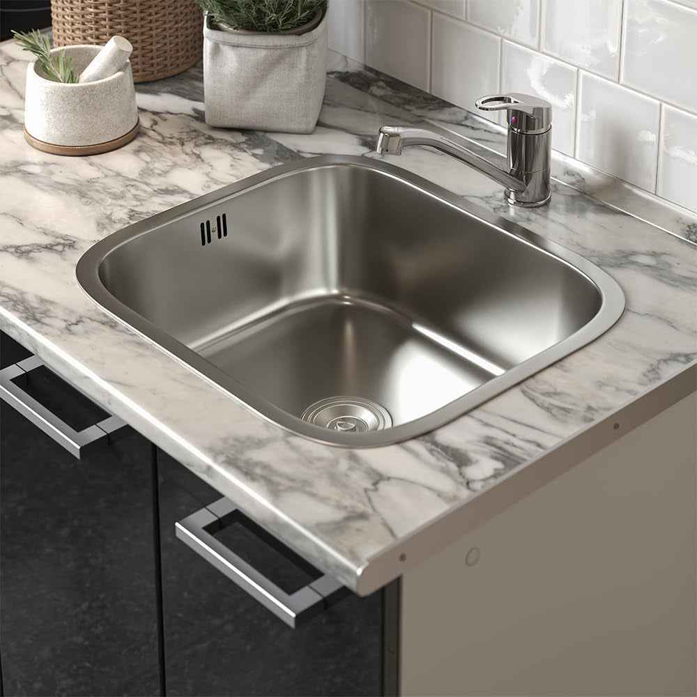 Cuisine R-Line, Noir Brillant/Blanc, 160Cm | Avec Meuble Four Encastrable Avec Plan De Travail, Préparé Pour L’Intégration D’Appareils Électroménagers Et D’Un Évier