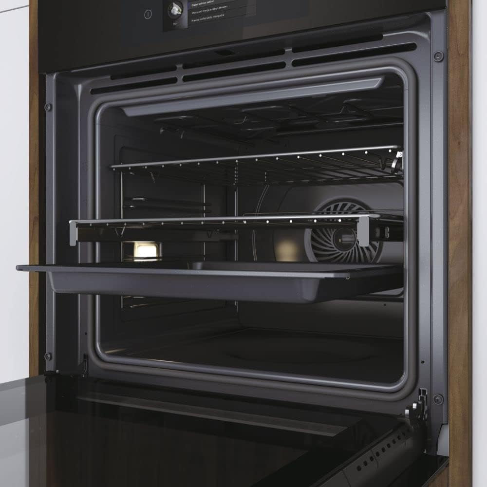 I-TOUCH Série 4 HWO60SM5T9BHD Four Encastrable/Niche 60 Cm/Fonction Wi-Fi/Nettoyage À Pyrolyse / 14 Fonctions Noir