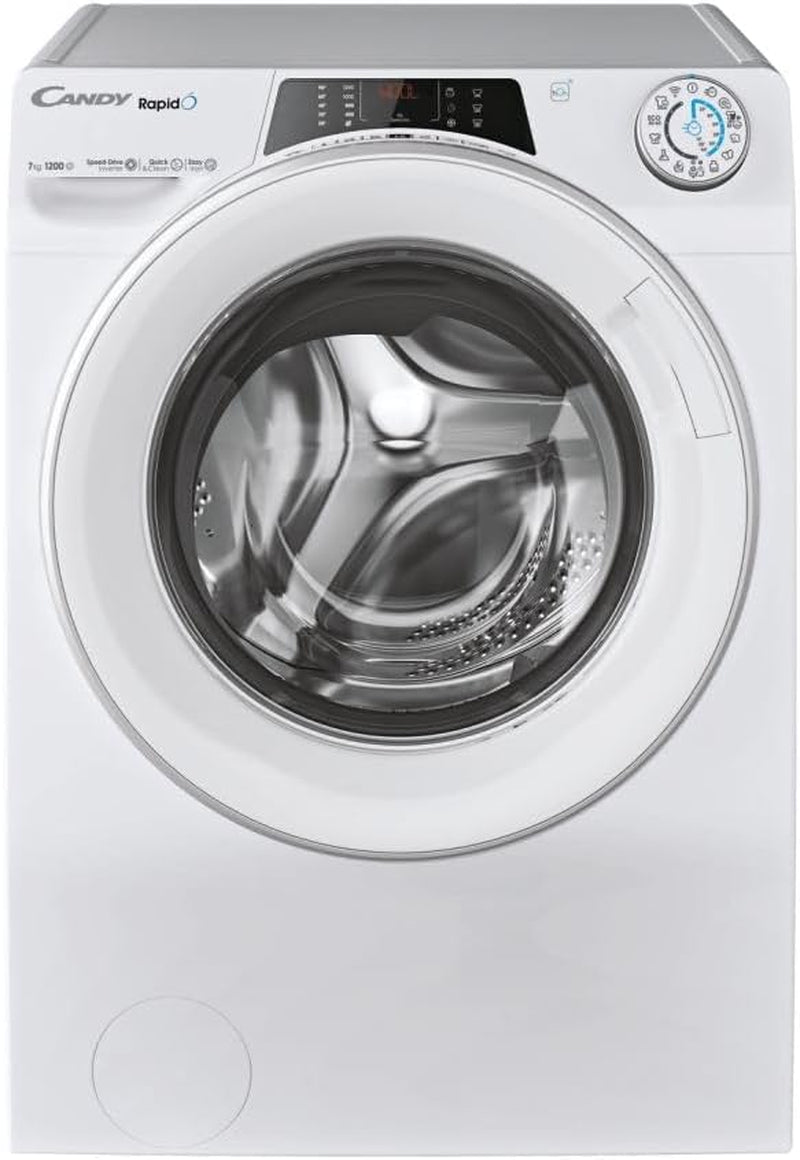 Machine À Laver 7 Kg 1200 Tours, Type Chargeur Frontal, Onduleur - RO41274DWMST/1-S Rapidó
