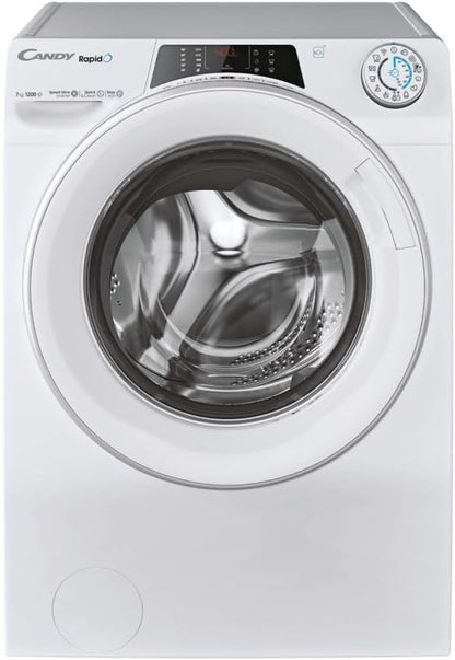 Machine À Laver 7 Kg 1200 Tours, Type Chargeur Frontal, Onduleur - RO41274DWMST/1-S Rapidó
