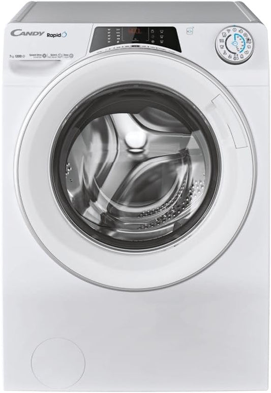 Machine À Laver 7 Kg 1200 Tours, Type Chargeur Frontal, Onduleur - RO41274DWMST/1-S Rapidó