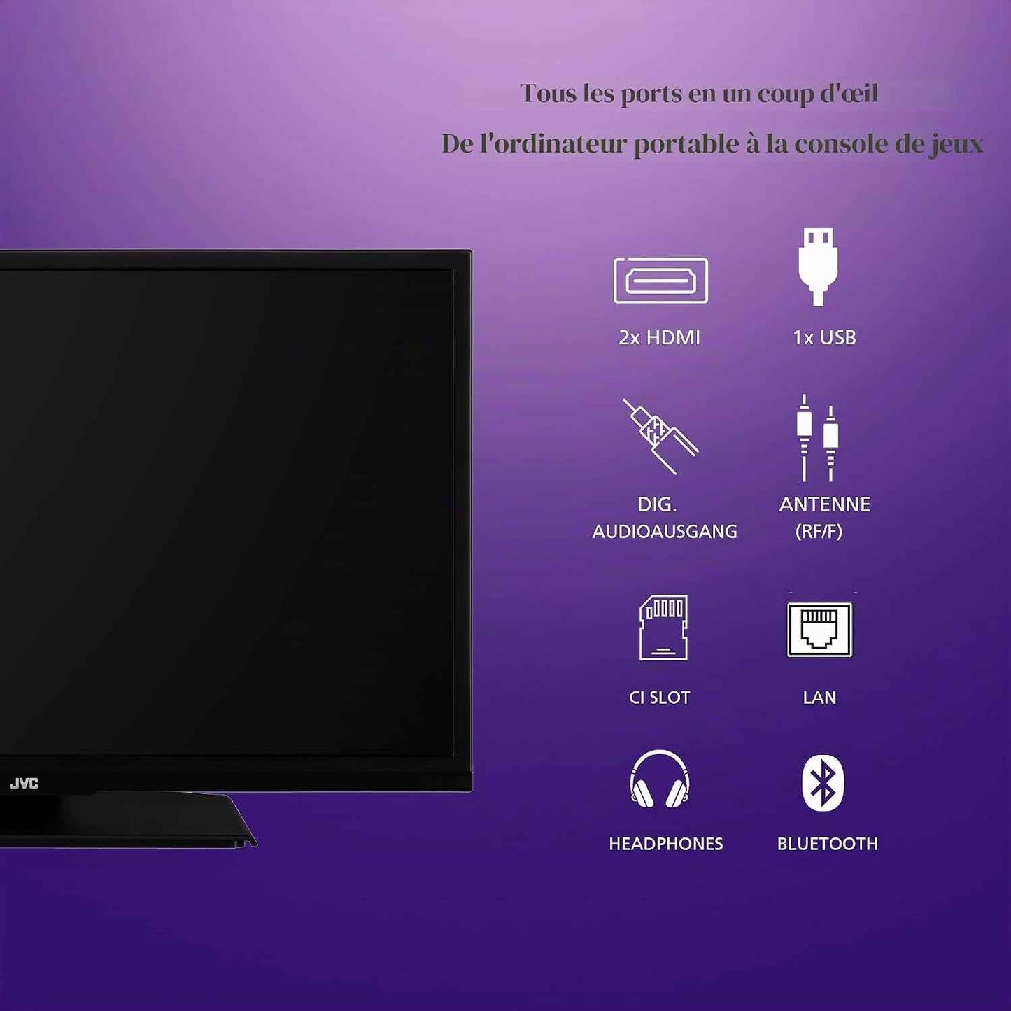 Tivo LT-24VH5455 Téléviseur Smart TV 24" (Hd-Ready, HDR, Triple Tuner, 6 Mois HD+ Inclus)