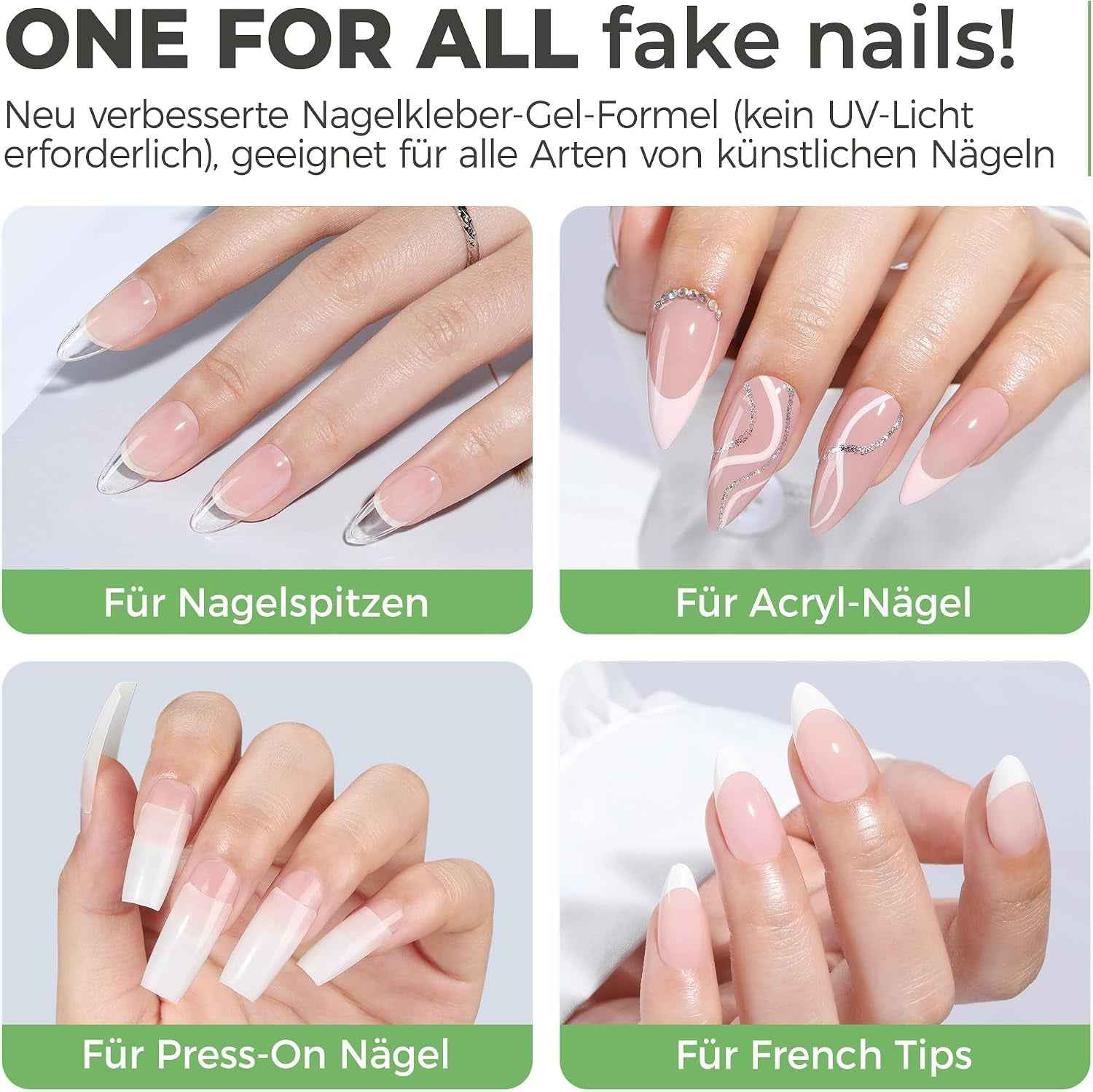 Colle À Ongles Pour Ongles Press on Nails : Séchage Rapide En 10 Secondes, Pas Besoin De Lampe UV, Colle Gel 3 × 5 Ml, Super Forte Pour Faux Ongles, Faux Ongles Et Ongles En Acrylique