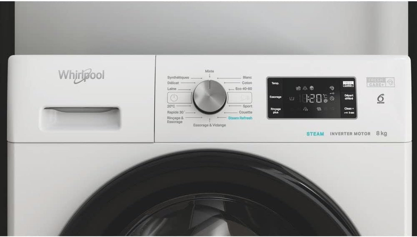 Lave-Linge Frontal 8Kg 1200 Tours/Min Blanc - FFB8258BVFR