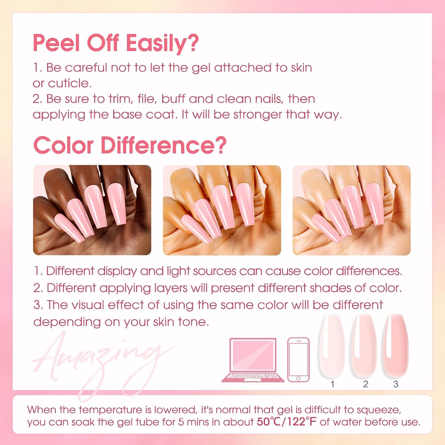 Poly Extension D'Ongles En Gel Complet Kit 8*10Ml Avec Lampe UV | Mini 8 Couleurs Kit Ongle Construction Gel UV Complet Avec Mini UV Lampe,Base & Top Coat Gel Et Outils De Manucure Kit