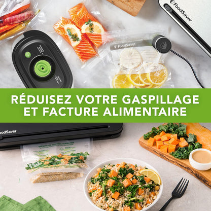 FFS005X Machine Sous Vide Avec Compartiment De Rangement Pour Rouleau Et Cutter, Fonction Pulse Pour Aliments Fragiles, Inclus Accessoires Et Sacs De Mise Sous Vide Assortis