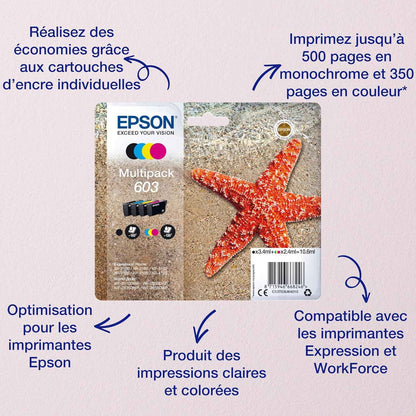 Epson 603 Black Starfish Genuine, Ink Cartridge, Standard Capacity