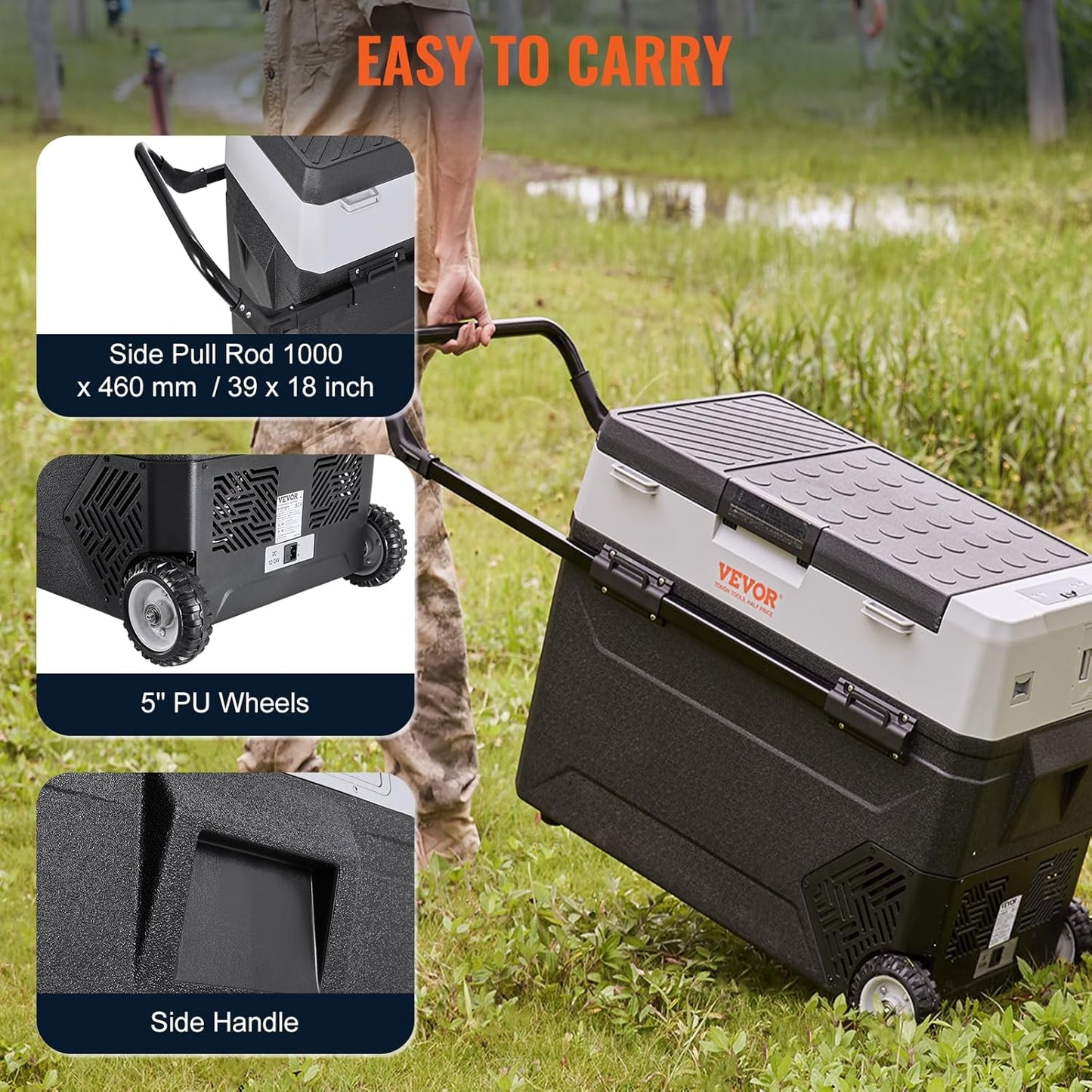 Glacière Électrique Portable De 38 L Réfrigérateur De Voiture Portable 12/24 V CC 100-240 V CA Frigo Voiture Double Zone 0,708 Kw.H -20 °C À 10 °C Réglable Congélateur Pour Camion Bateau Camping