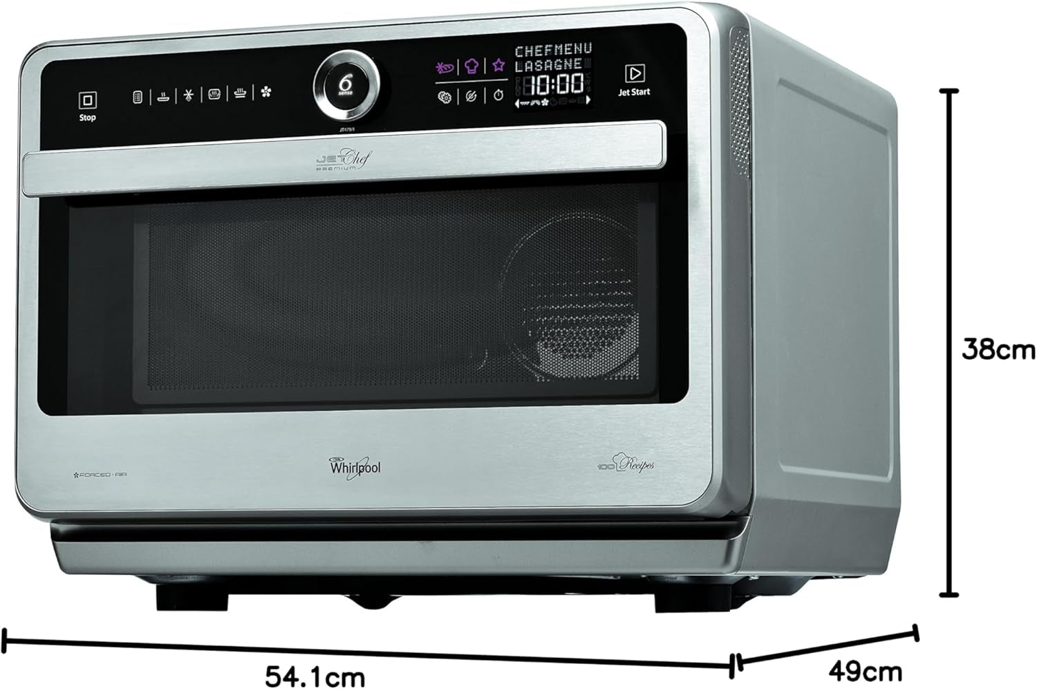 Whirlpool JT479IX Micro-Ondes 33 L Noir, Argent