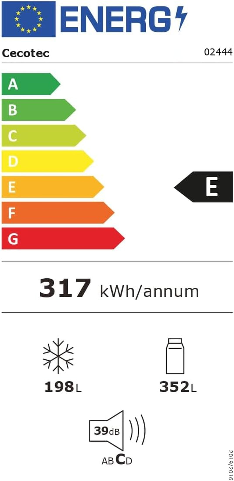 Réfrigérateur Américain De 550 Litres Bolero Coolmarket SBS 550 Glass E. 177 Cm De Hauteur Et 90 Cm De Largeur, Système Multi Air Flow, No Frost Total, Moteur Inverter Plus