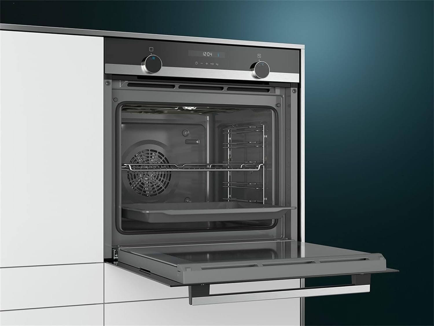 HB517ABS0 Four 71 L a Noir, Acier Inoxydable