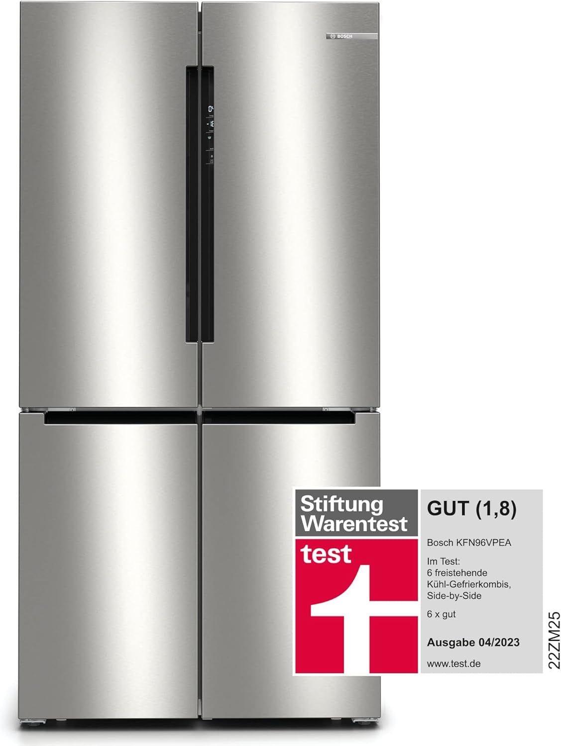 KFN96VPEA - Série 4 Réfrigérateur Multi-Portes Congélateur En Bas - 605 L - 183 X 91 (H X L) - Inox anti Trace De Doigts