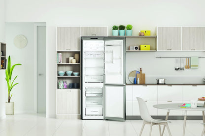 Indesit INFC9TI22X Réfrigérateur Combiné - Total Nofrost, Pose Libre, 367L